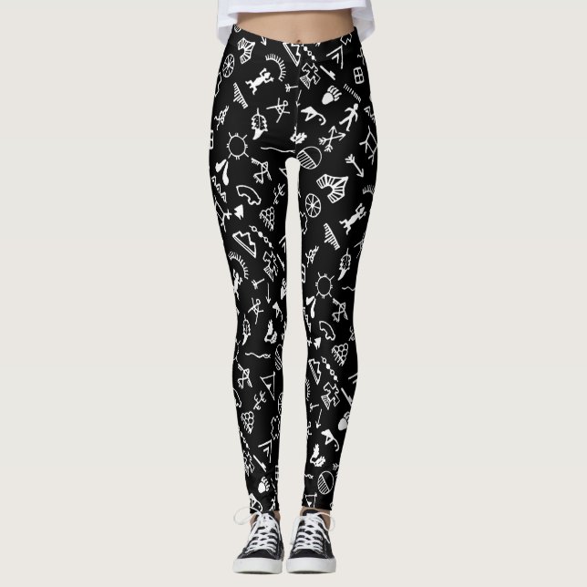 Leggings Symboles d'images amérindiens (Devant)
