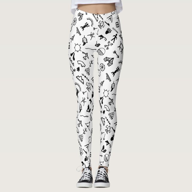 Leggings Symboles d'images amérindiens (Devant)