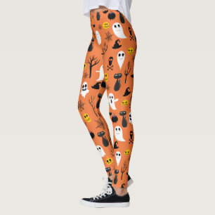 Leggings Symboles Halloween éffrayant motif transparent