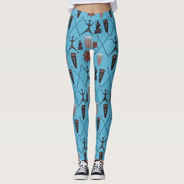 Leggings Symboles merveilleux Motif Abstrait (Devant)
