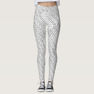 Leggings Symboles noirs et blancs de domino de conception