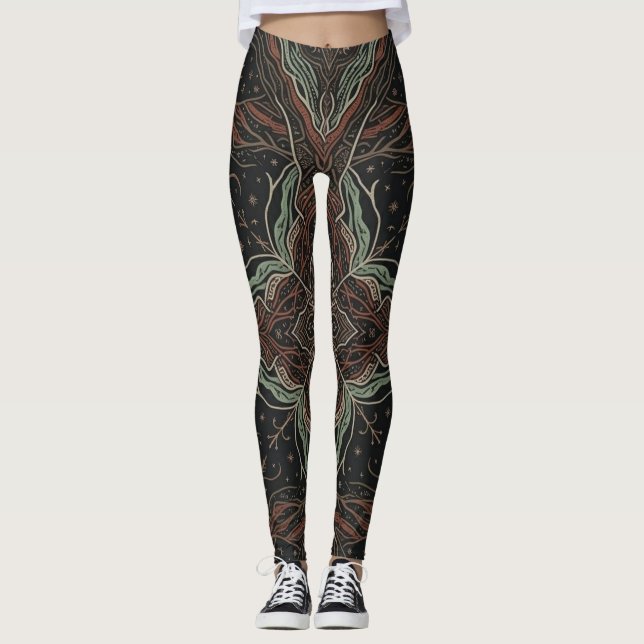 Leggings symétriques Mystic Roots (Devant)