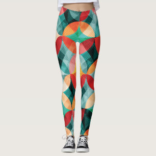 Leggings Symphonie circulaire : Colorée Abstraite Vintage