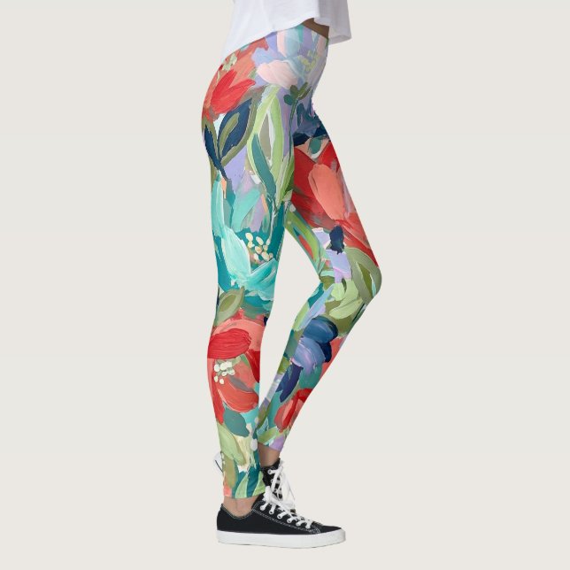 Leggings Symphonie de jardin vibrant (Droite)
