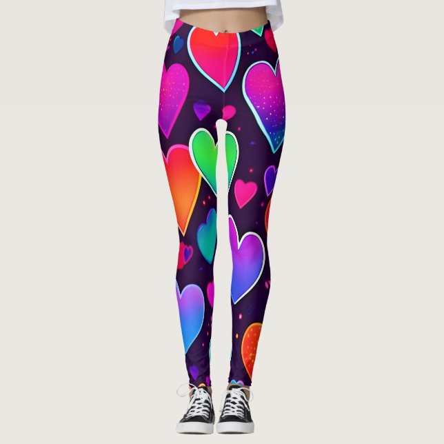 Leggings Symphonie Neon Heart (Devant)