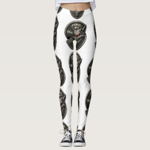 Leggings T-Shirt Graphique Plaque de Poids de Gym Loup en F