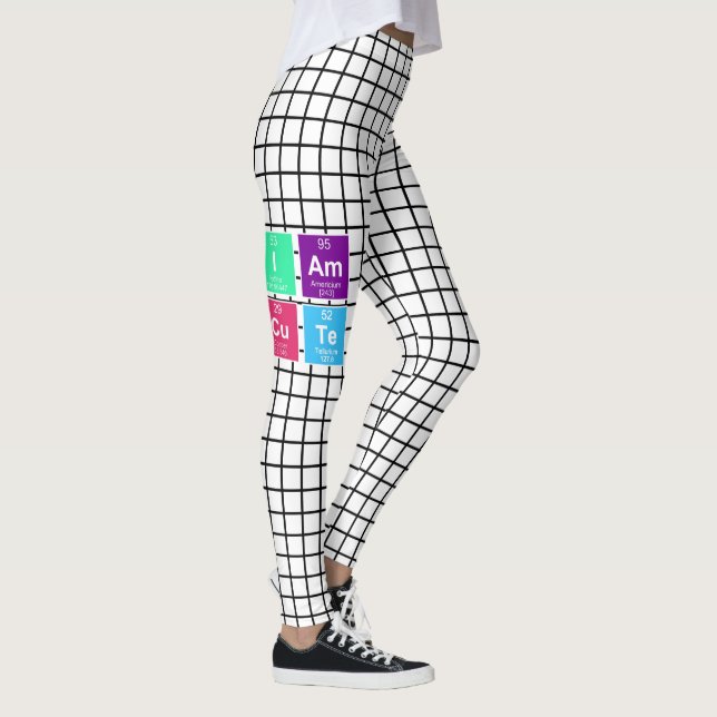 Leggings Tableau chimique périodique des éléments : IAm CuT (Droite)