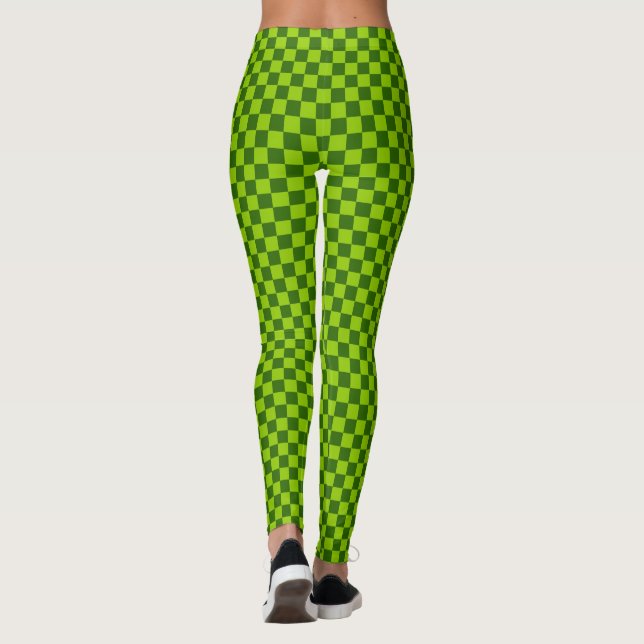 Leggings Tableau de bord classique Green Combination par ST (Dos)