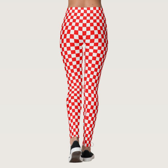 Leggings Tableau de bord classique rouge et blanc par STayl (Dos)
