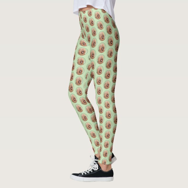 Leggings Tableau de bord - Joli art original chien (Gauche)