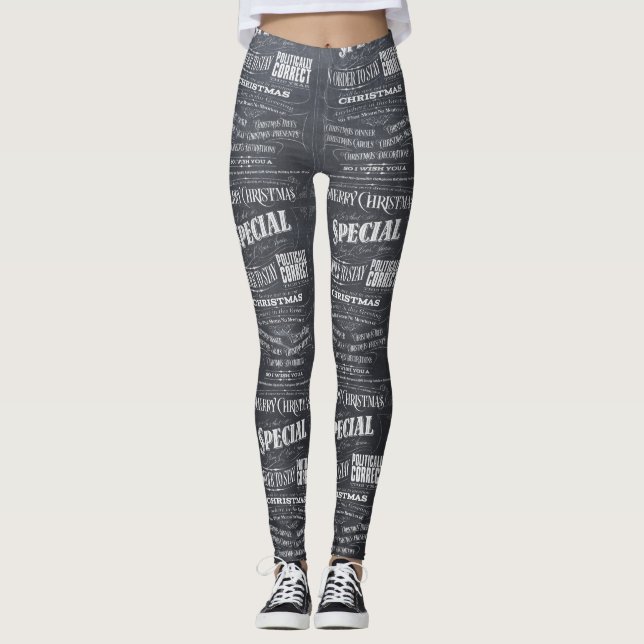 Leggings Tableau de bord politiquement correct Newsprint No (Devant)