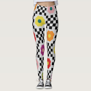 Leggings Tableau de contrôle du coeur floral de la margueri
