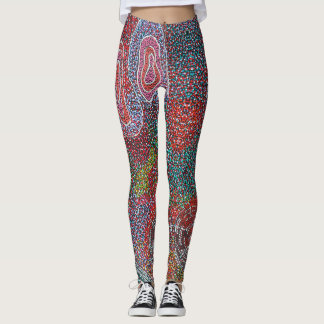 Leggings Tableau de points par des artistes autochtones aus