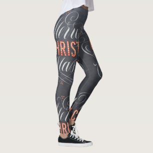 Leggings Tableau religieux de chapiteau de Joyeux Noël