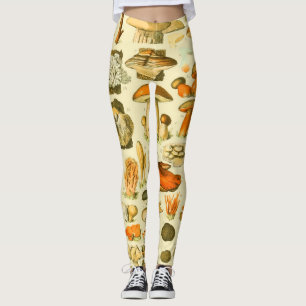 Leggings Tabouret de toilette Vintage de champignons Illust