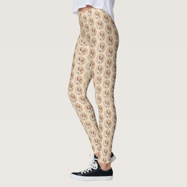 Leggings Tabouret miniature Terrier Peinture - Art Chien or (Gauche)