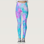 Leggings Tache rose et bleue de sucrerie de coton<br><div class="desc">Guêtres.</div>