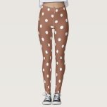 Leggings Taches pois modernes brun et blanc motif<br><div class="desc">Jambes avec des pois modernes bruns et blancs,  taches,  motif.
Des légendes modernes et branchées.
Les Pois représentent à nouveau la nouvelle tendance.</div>