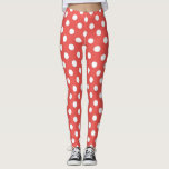 Leggings Taches pois modernes rouges et blanches motif<br><div class="desc">Jambe avec des pois modernes rouges et blancs,  taches,  motif.
Des légendes modernes et branchées.
Les Pois représentent à nouveau la nouvelle tendance.</div>
