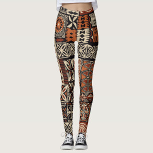 Leggings Tapa hawaïen : Patchwork tribal