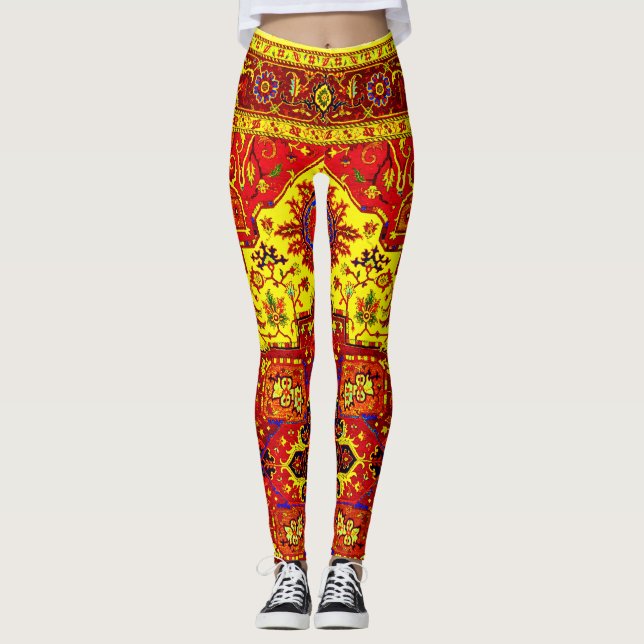 Leggings TAPIS PERSAN - Rouge & Jaune (Devant)