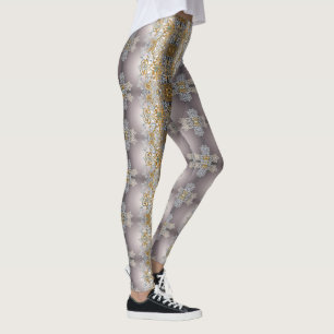 Leggings Tapisserie en dentelle d'or et d'argent Kaleidosco