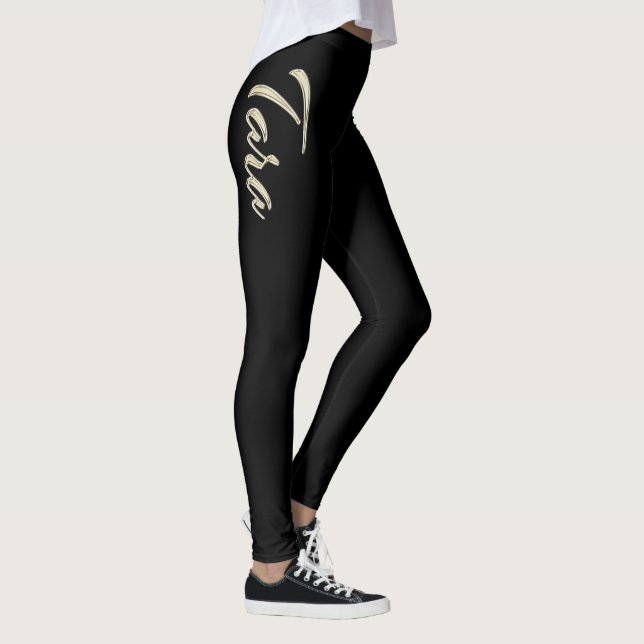 Leggings Tara or blanc écriture manuscrite (Droite)