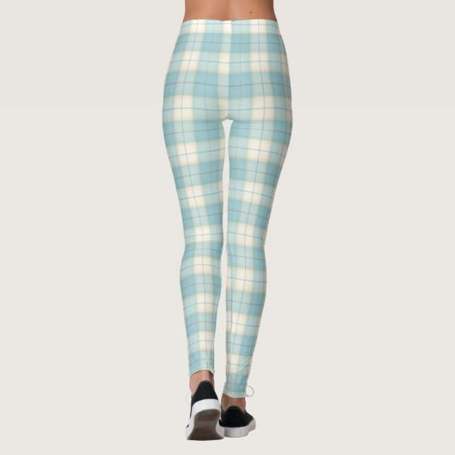 Leggings Tartan bleu pâle (Dos)
