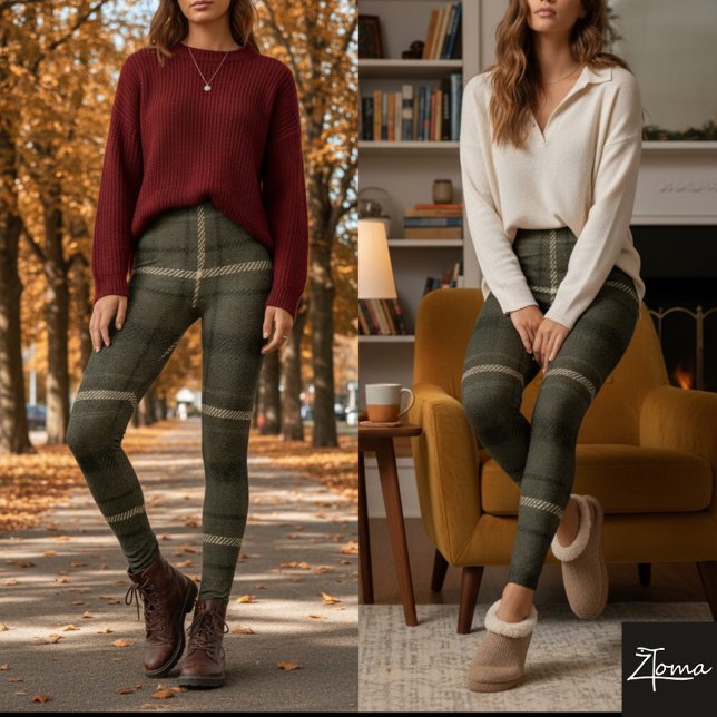 Leggings Tartan de Fêtes Éclatant (Créateur téléchargé)