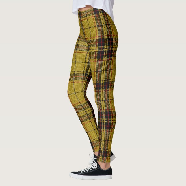 Leggings Tartan de Noël jaune (Gauche)