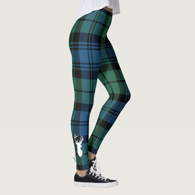 Leggings Tartan Green Clan Campbell Plaid (Droite)