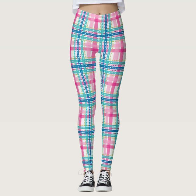 Leggings Tartan, motif de plaid (Devant)