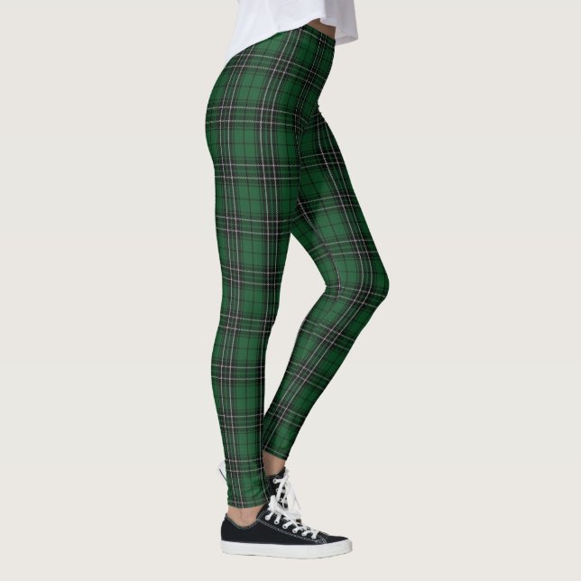 Leggings Tartan noir vert de chasse de MacLean de clan (Droite)
