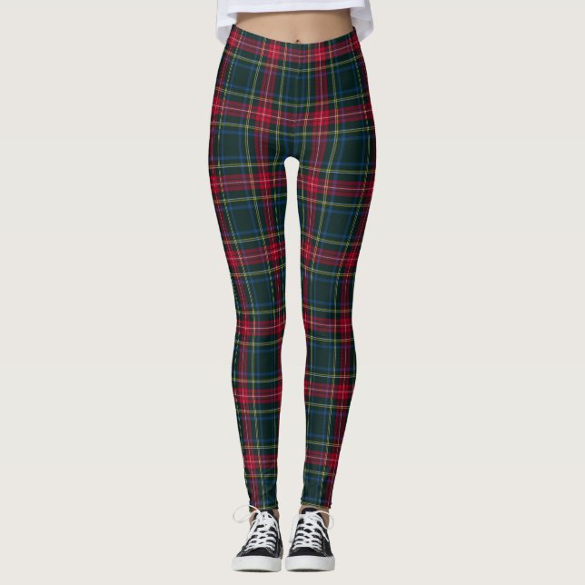 Leggings Tartan Plaid écossais Motif (Devant)
