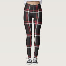 Tartan Plaid Motif rouge noir blanc rayé