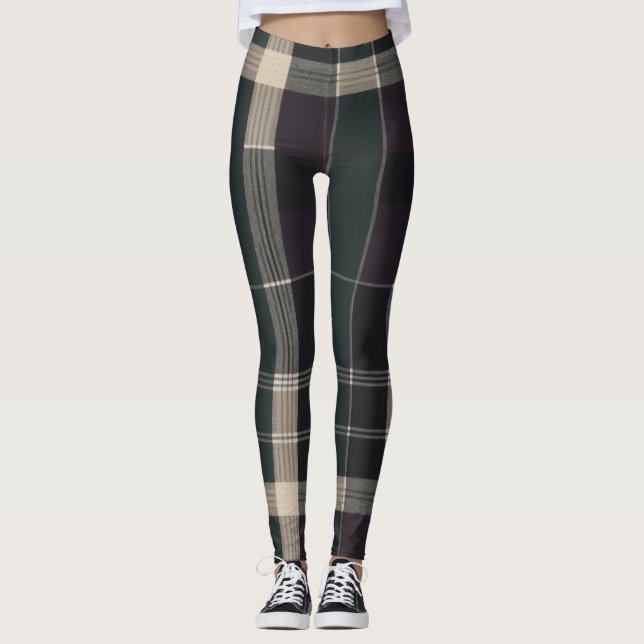 Leggings Tartan sophistiqué (Devant)