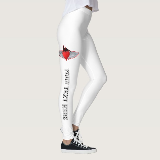 Leggings tatouage cardiaque ailé (Droite)