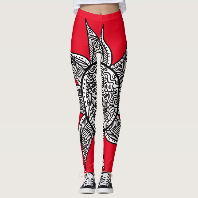 Leggings Tatouage de henné Sun Thunder_Cove (Devant)