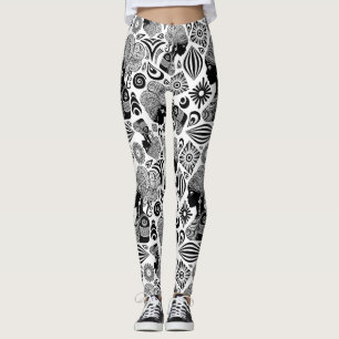 Leggings Tatouage Tribal Portrait de Fille Africaine