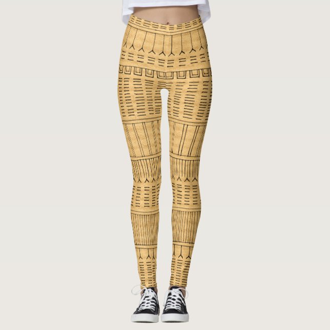 Leggings Tattoo inuit - papier Brown (Devant)