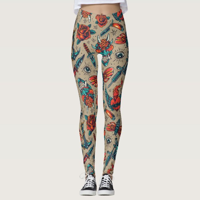 Leggings Tattoo Vintage (Devant)