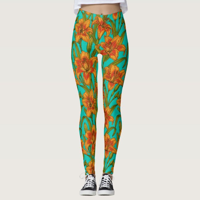 Leggings Tawny fleurs quotidiennes (Devant)