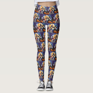 Leggings Teckels Airedale Terriers Citrouille Halloween Drô