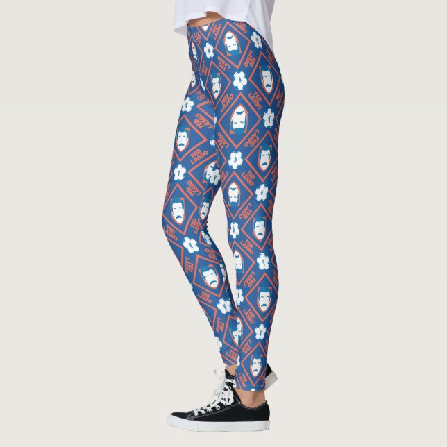 Leggings Ted Lasso | Motif de diamant face et balle (Gauche)