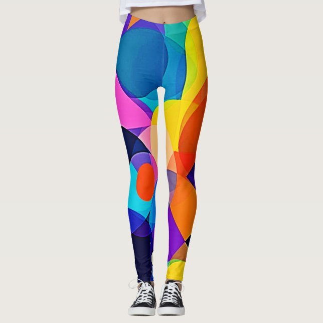 Leggings Teintes qui se chevauchent : Fusion Abstraite (Devant)