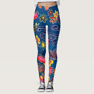 Leggings Teinture d'okinawaïen japonaise (Bingata)