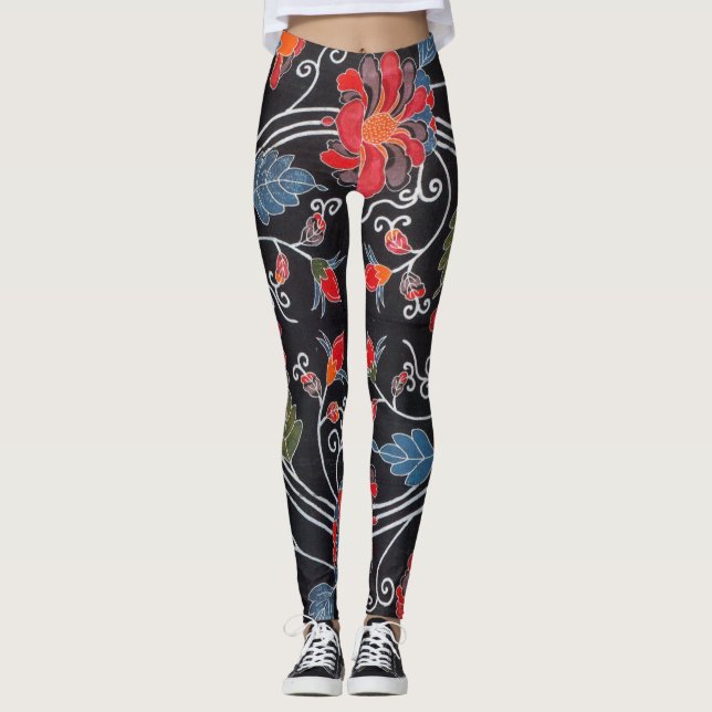 Leggings Teinture d'okinawaïen japonaise (Bingata) (Devant)
