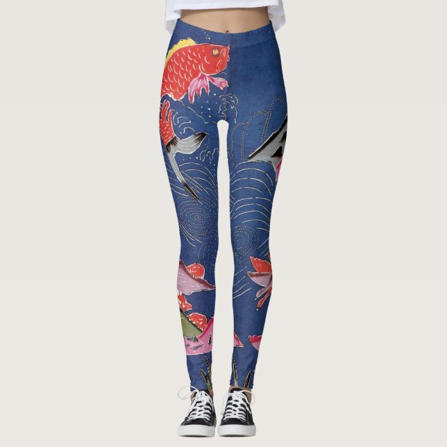 Leggings Teinture d'okinawaïen japonaise (Bingata) (Devant)