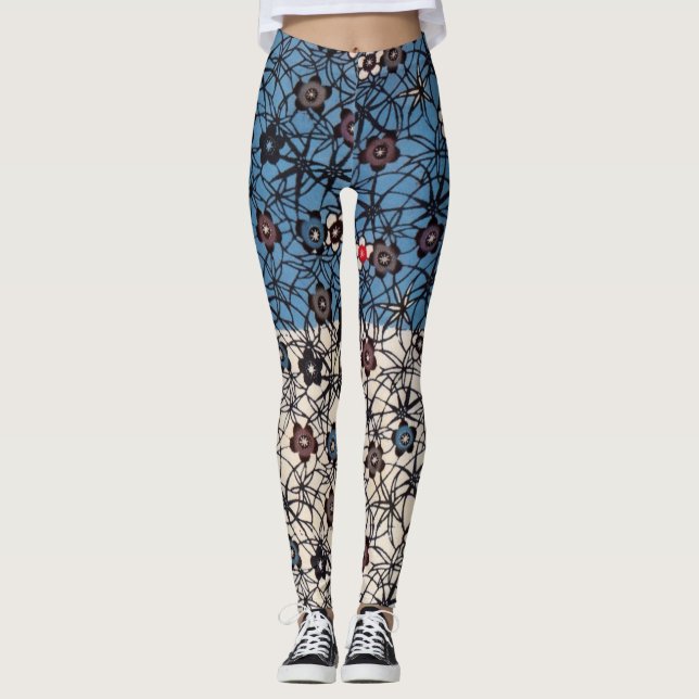 Leggings Teinture d'okinawaïen japonaise (Bingata) (Devant)