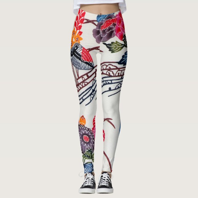 Leggings Teinture d'okinawaïen japonaise (Bingata) (Devant)